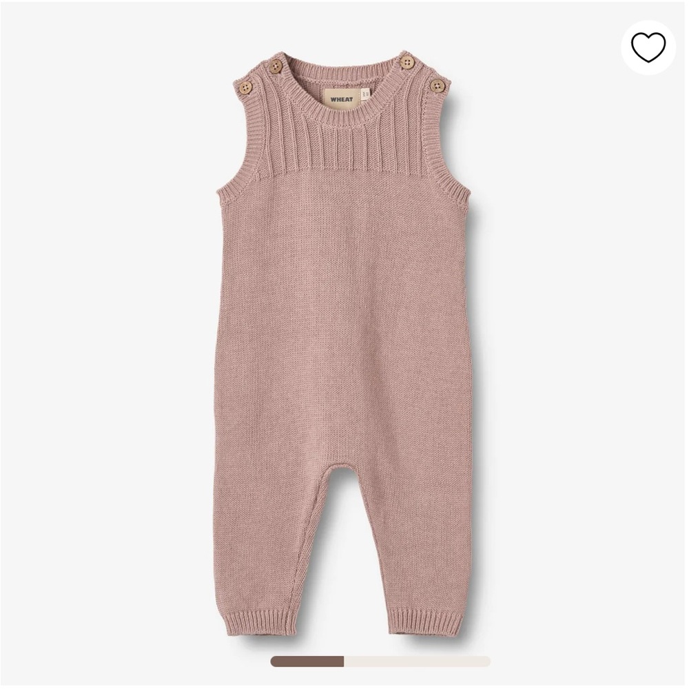 Wheat Mauve Knit Baby One-Piece Romper
